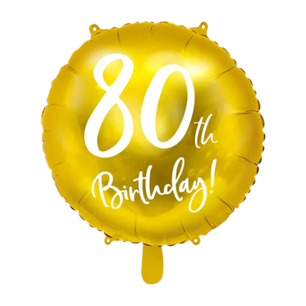 Palloncino d'oro di compleanno 80 anni
