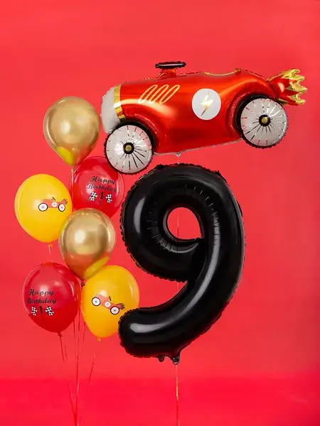 Palla Chiffre ''9'', alluminio, 86 cm, nero