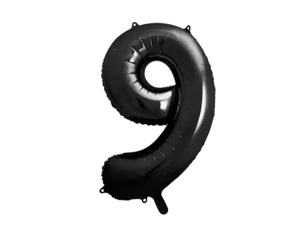 Palla Chiffre ''9'', alluminio, 86 cm, nero