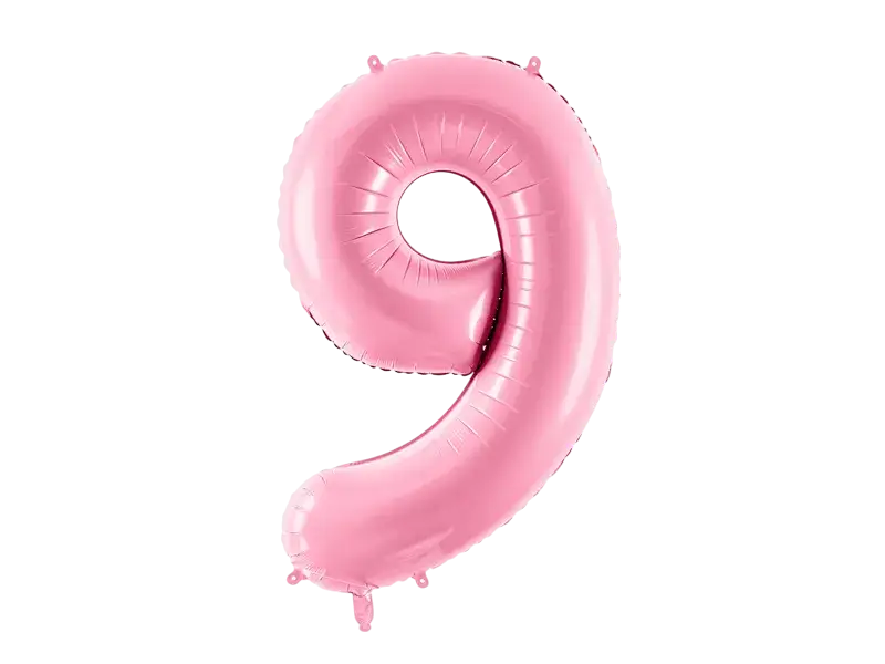 Palla Chiffre ''9'', alluminio, 86 cm, rosa chiaro