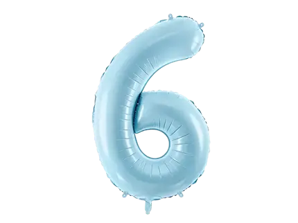 Palla Chiffre ''6'', alluminio, 86 cm, azzurro