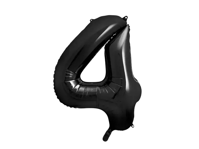 Palla Chiffre ''4'', alluminio, 86 cm, nero