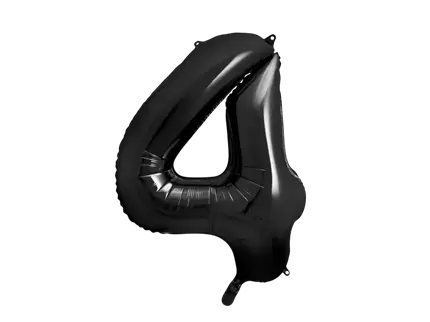 Palla Chiffre ''4'', alluminio, 86 cm, nero