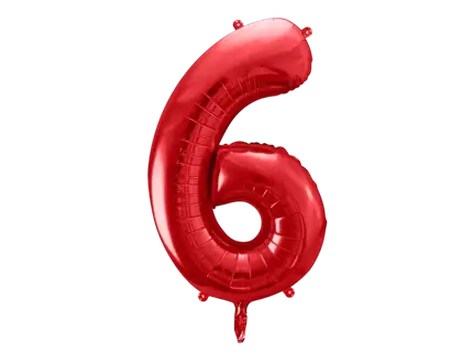 Palla Chiffre ''6'', alluminio, 86 cm, rosso