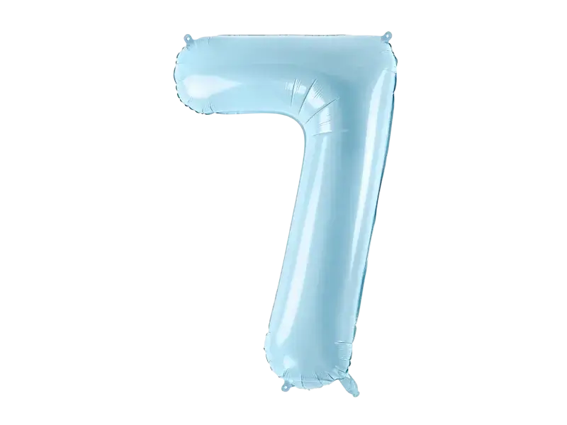 Palla Chiffre ''7'', alluminio, 86 cm, azzurro