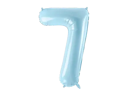 Palla Chiffre ''7'', alluminio, 86 cm, azzurro