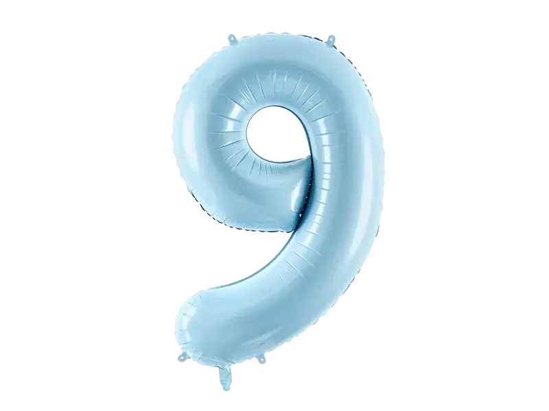 Palla Chiffre ''9'', alluminio, 86 cm, azzurro