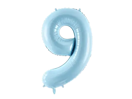 Palla Chiffre ''9'', alluminio, 86 cm, azzurro