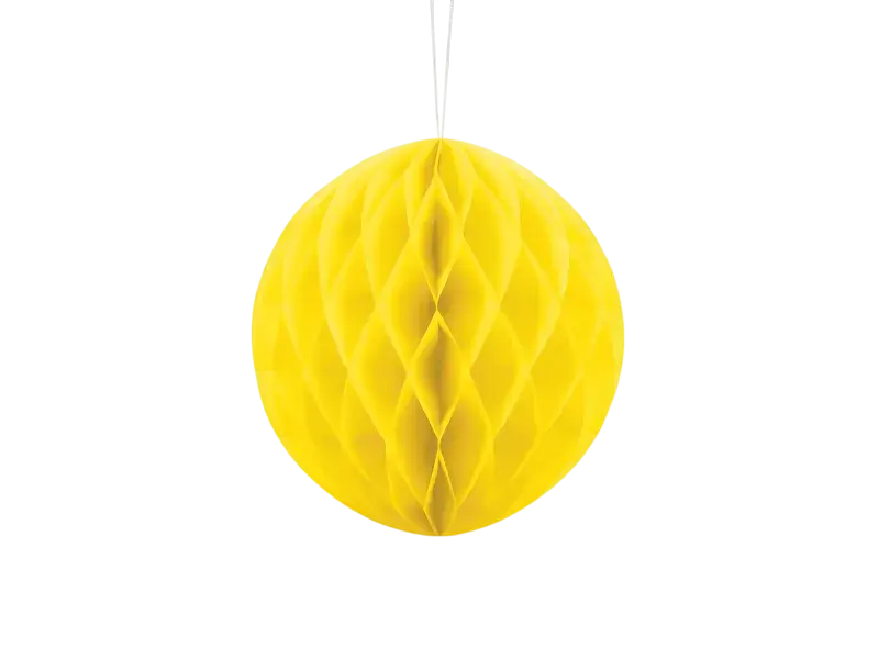 Pallina di carta a nido d'ape, gialla, 20 cm