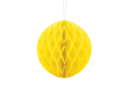 Pallina di carta a nido d'ape, gialla, 20 cm
