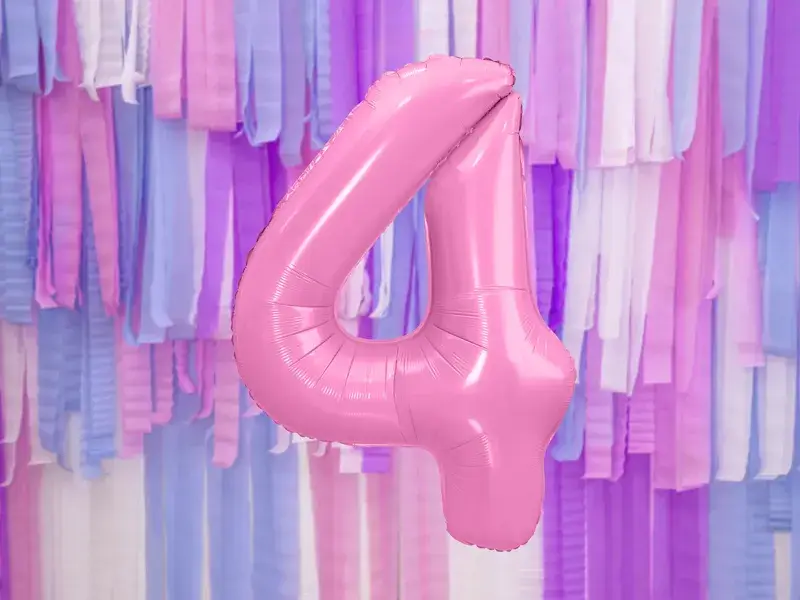 Palla Chiffre ''4'', alluminio, 86 cm, rosa chiaro