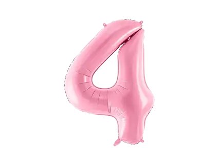 Palla Chiffre ''4'', alluminio, 86 cm, rosa chiaro