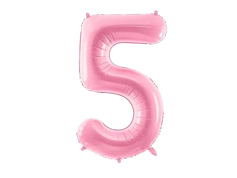 Palla Chiffre ''5'', alluminio, 86 cm, rosa chiaro