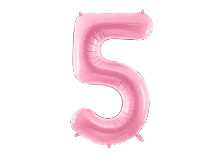 Palla Chiffre ''5'', alluminio, 86 cm, rosa chiaro