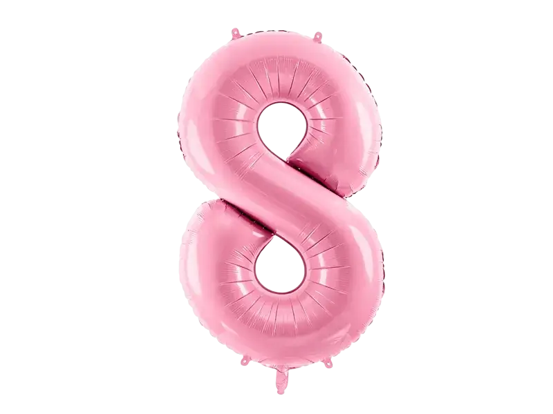 Palla Chiffre ''8'', alluminio, 86 cm, rosa chiaro