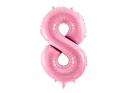 Palla Chiffre ''8'', alluminio, 86 cm, rosa chiaro