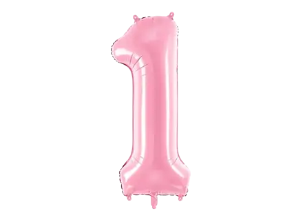 Palla Chiffre ''1'', alluminio, 86 cm, rosa chiaro