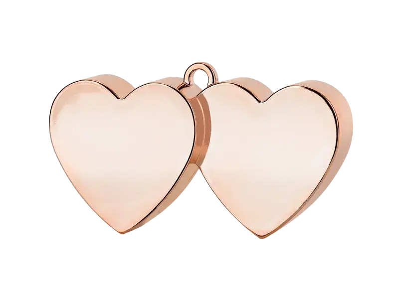 Peso per palloncini a forma di cuore, oro rosa