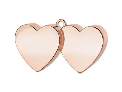 Peso per palloncini a forma di cuore, oro rosa