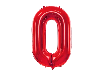 Palla Chiffre ''0'', alluminio, 86 cm, rosso