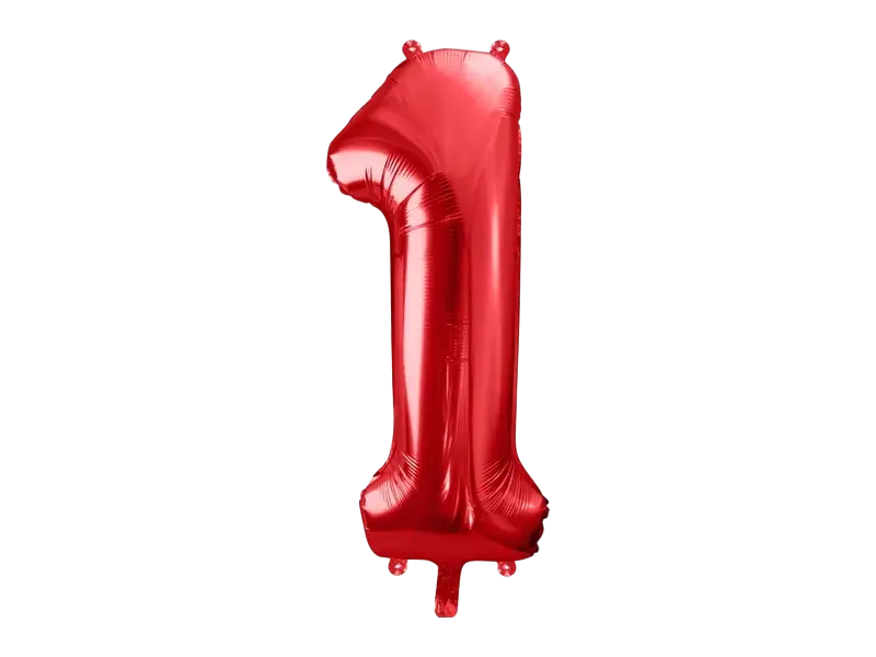 Palla Chiffre ''1'', alluminio, 86 cm, rosso