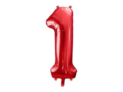 Palla Chiffre ''1'', alluminio, 86 cm, rosso