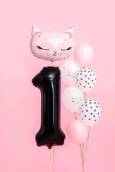 Palla Chiffre ''1'', alluminio, 86 cm, nero