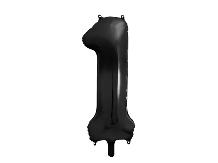 Palla Chiffre ''1'', alluminio, 86 cm, nero