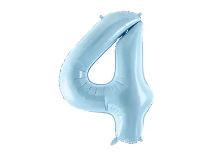 Palla Chiffre ''4'', alluminio, 86 cm, azzurro