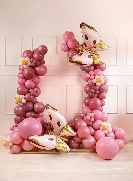 Palloncino tondo da 60 cm, rosa pastello selvaggio