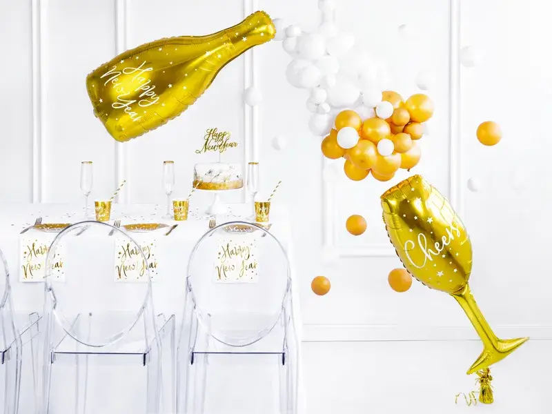 Cake topper dorato di buon anno