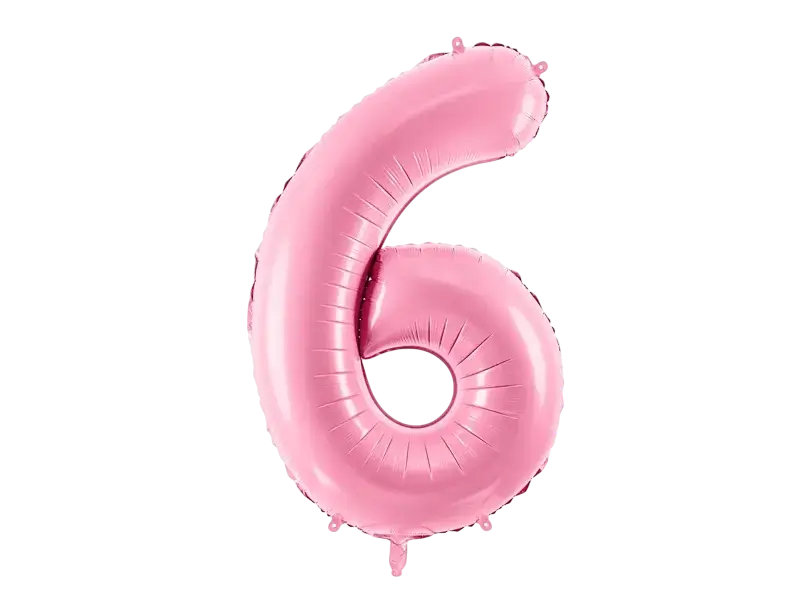 Palla Chiffre ''6'', alluminio, 86 cm, rosa chiaro