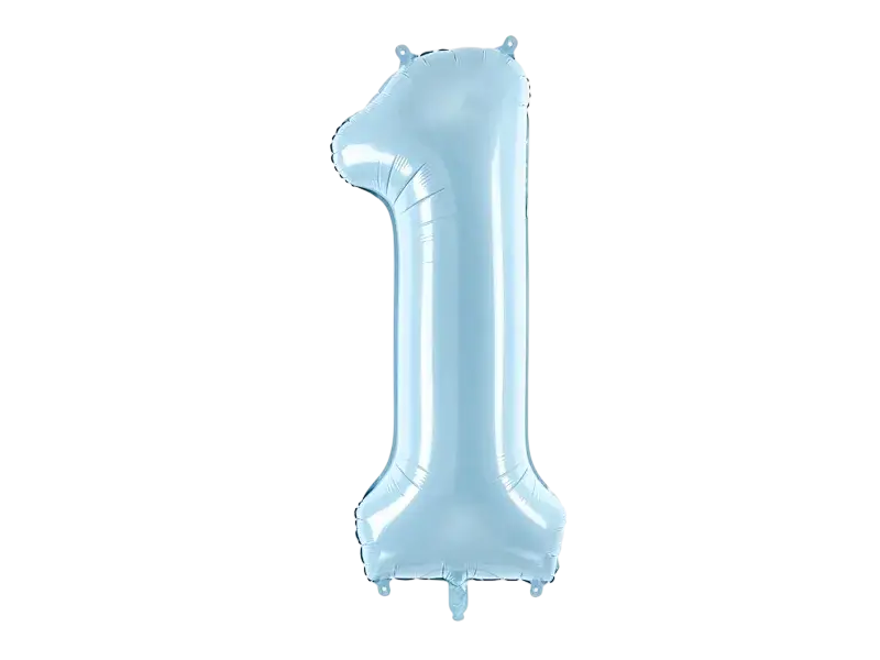 Palla Chiffre ''1'', alluminio, 86 cm, azzurro