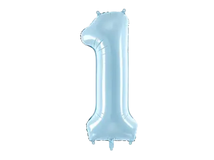 Palla Chiffre ''1'', alluminio, 86 cm, azzurro