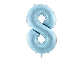 Palla Chiffre ''8'', alluminio, 86 cm, azzurro