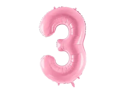 Palla Chiffre ''3'', alluminio, 86 cm, rosa chiaro