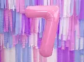 Palla Chiffre ''7'', alluminio, 86 cm, rosa chiaro