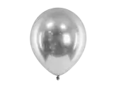 10 palloncini argento lucido
