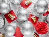 10 palloncini argento lucido