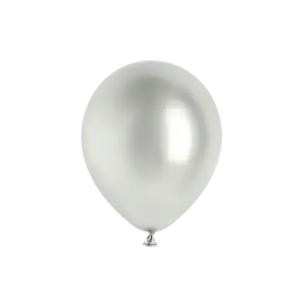 10 palloncini argento lucido