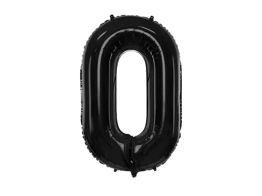 Palla Chiffre ''0'', alluminio, 86 cm, nero