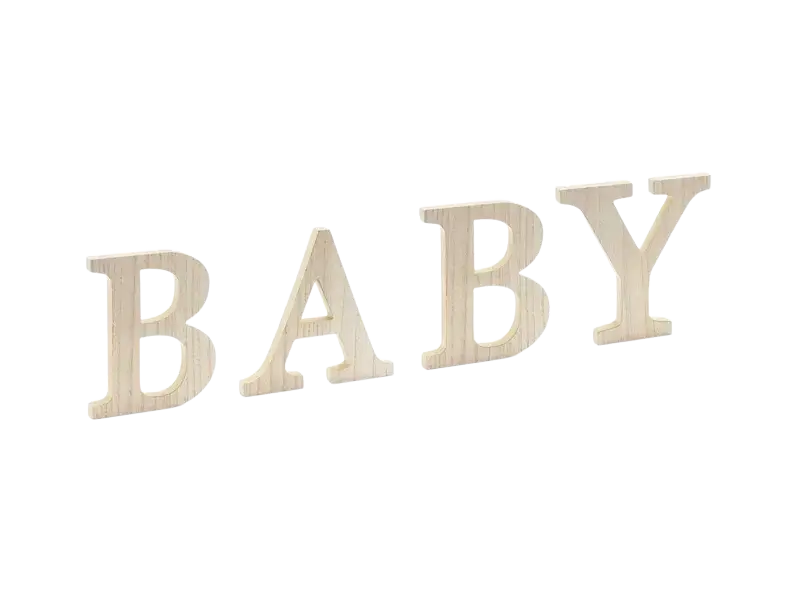 Pannello di legno BABY, 21,5 x 19,5 cm