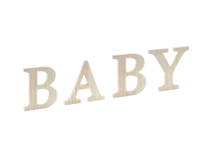 Pannello di legno BABY, 21,5 x 19,5 cm
