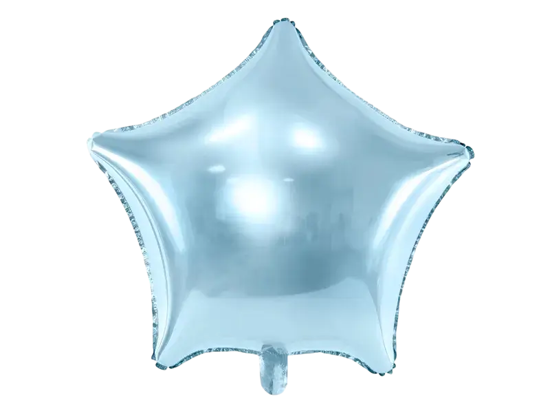 Palloncino a stella in alluminio metallizzato azzurro - 48 cm