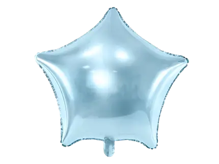 Palloncino a stella in alluminio metallizzato azzurro - 48 cm