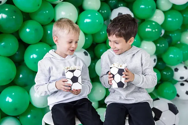 6 vaschette di popcorn per il calcio