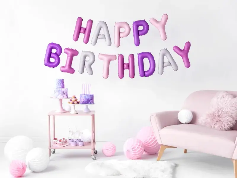 Palloncino di buon compleanno rosa