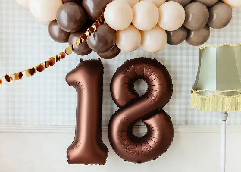 50 palloncini in lattice color cappuccino