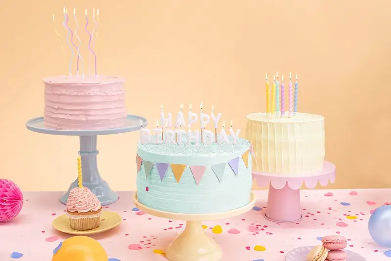 Candeline di buon compleanno, 2,5 cm, bianche