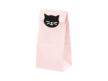 6 sacchetti di caramelle rosa per gatti